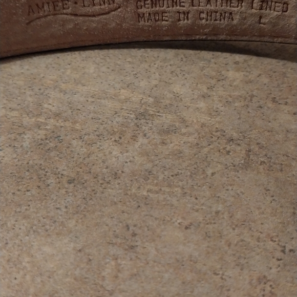 Amiee Lynn Italian Crock Genuine leather lined belt sz. L 31"-36" - Picture 7 of 11